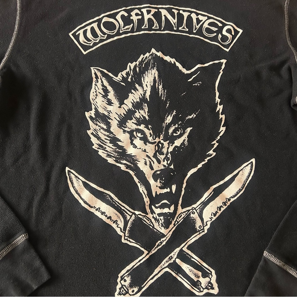 5/$25 Sale Jason Ellis Wolfknives thermal long sleeve shirt Size XL - Picture 2 of 6